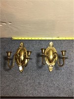 Brass, Wall Mount Candle Stick Holders