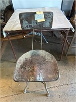 Wood and metal chair