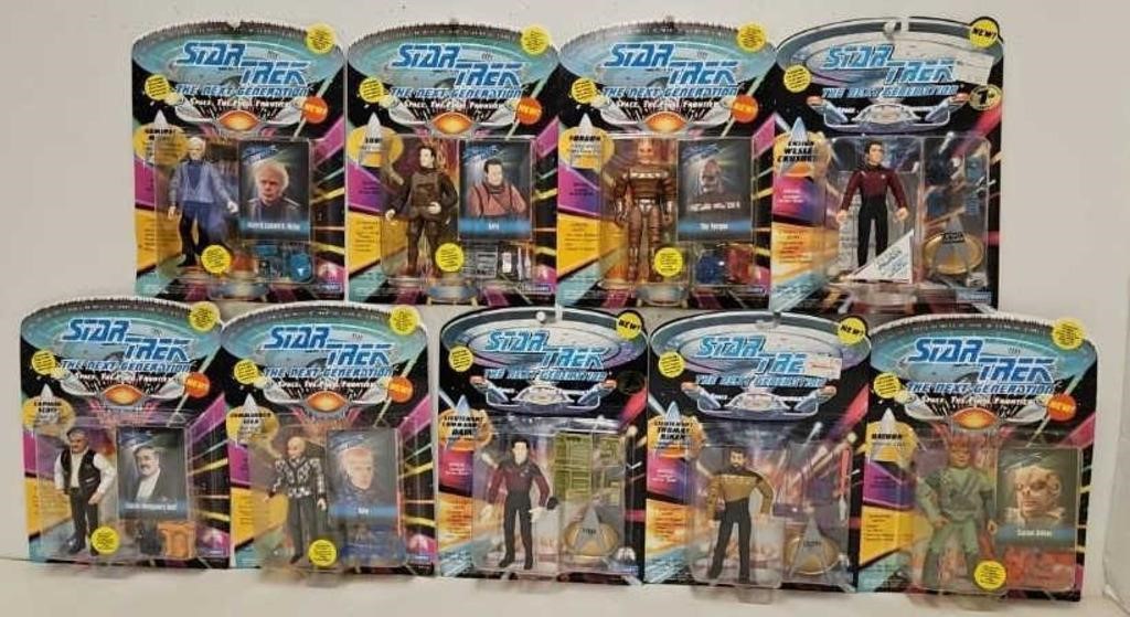 (9) Diff 1993-94 Star Trek Action Figures