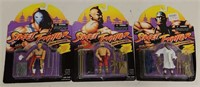 (3) 1994 Capcom Street Fighter Action Figures