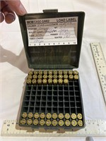 Two partial boxes of 9 mm reloads