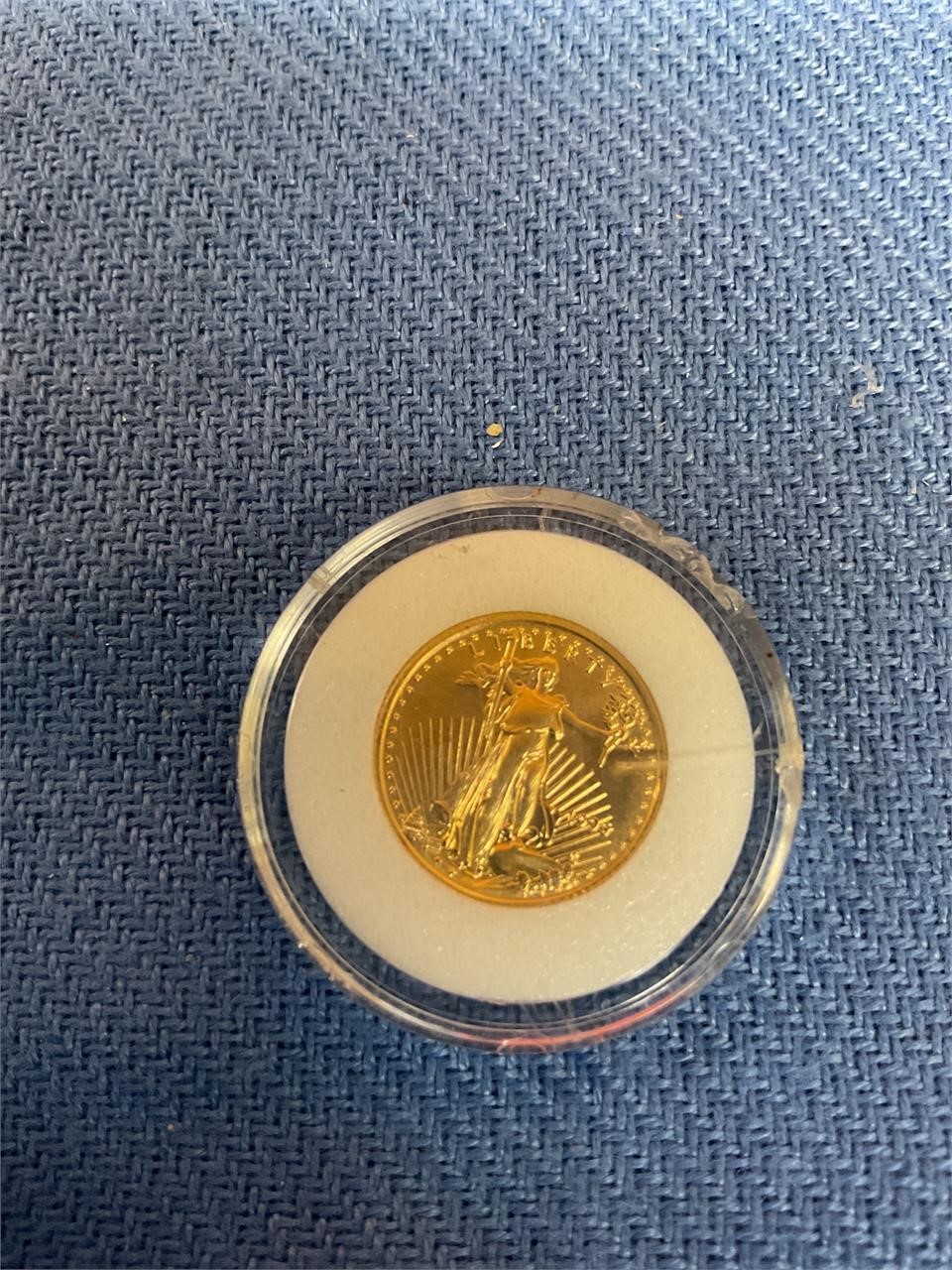 1/10 oz fine gold coin