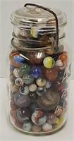 Mason Jar Full of Antique Marbles