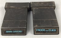 Dark Caverns & Frogs n Flies Atari 2600 original