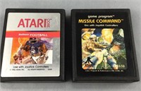 Missle Command & Football Atari 2600 original