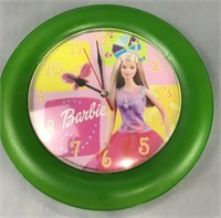2011 Barbie battery clock * works *