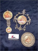 24 KT. Gold plated ceramic ornate medallions