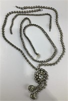 3 pcs Rhinestone necklace only larges outside is