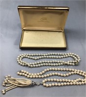 2 necklaces in Felco cultured pearls box.