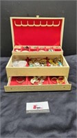 Vintage Cream Jewelry Box