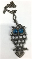 3” owl pendant necklace