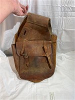 Pair of vintage leather saddlebags