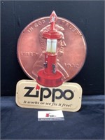 Metal Zippo sign