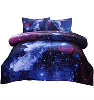 $67(F) 3-Piece Galaxies Comforter Set