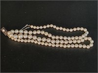 Sterling Silver Graduated Pearl Vintage Necklace