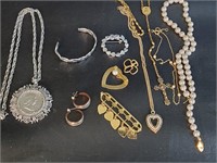 Costume Jewelry with Sterling Coin