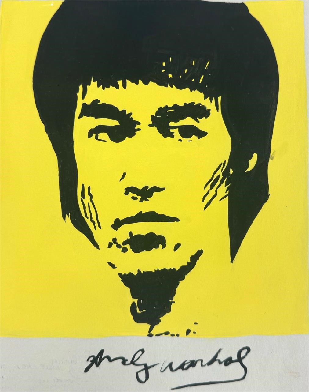 Andy Warhol “Bruce Lee” Vintage Paper and Framed