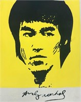Andy Warhol “Bruce Lee” Vintage Paper and Framed