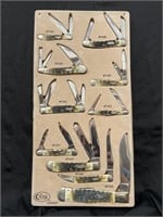 CASE XX CRANDALL KNIVES IN CARD DISPLAY