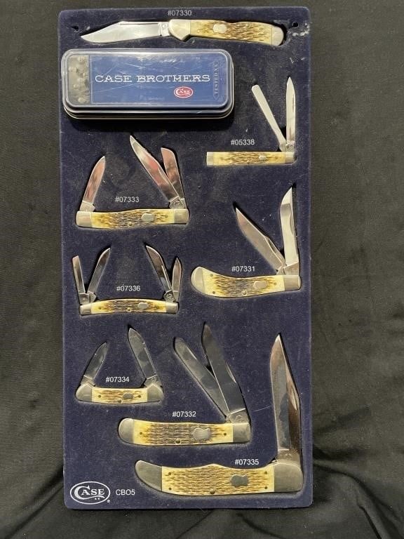 CASE KNIVES BROTHERS DISPLAY ENTIRE CARD