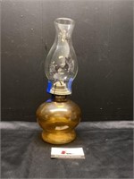 Amber glass oil lamp
