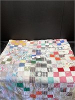 Handmade multicolored patchwork  quilt