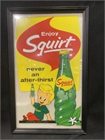 SQUIRT FRAMED GLASS SIGN