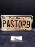 Kansas "pastorB" license plate