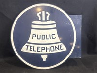 DOUBLE SIDED PUBLIC TELEPHONE