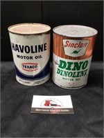 Texaco & Sinclair motor oil (both f)