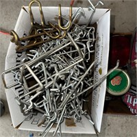 Box of peg board hooks. See pictures.