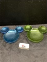 Glass Mickey plates