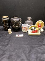 Ceramic vases, Annie, and misc