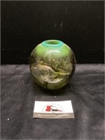 Bubble glass vase