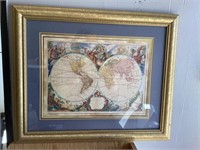 French Royal Academy old world map