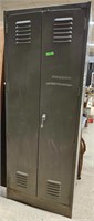 Antique 2 Door 4 Drawer Metal Locker