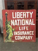 DOUBLE SIDED LIBERTY NATIONAL SIGN