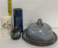 Butter Dish Pottery & Vases - Group of 4