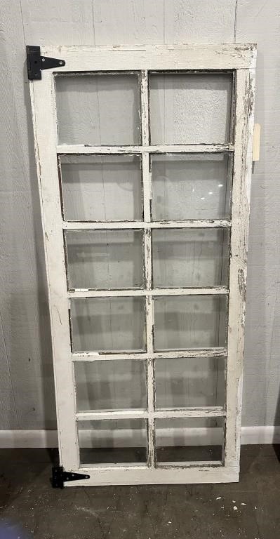 WHITE WINDOW PANE CABINET DOOR