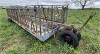 Portable Hay Feeder on Wheels w/25 Head Locks