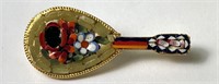 Vintage Micro Mosaic Mandolin Pin/Brooch 5 Grams