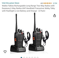 Walkie Talkies Rechargeable Long Range