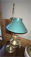 Double Wick Oil Lamp on Stand w/Sliding Burner