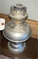 Rayco Oil Lamp w/Silver Plated Bottom & Burner