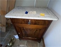Marble Top Wash Stand-Contents Not Incl