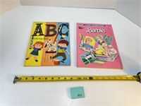 2 Vtg Coloring Books, Partially Used