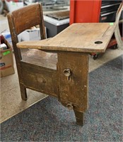 Antique Oak School Desk