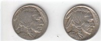 2 Early US Buffalo Nickels