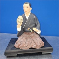 Japanese Hakata Urasaki Clay Figurine Pottery
