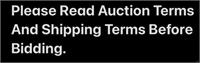 Read The Auction Terms Before Bidding